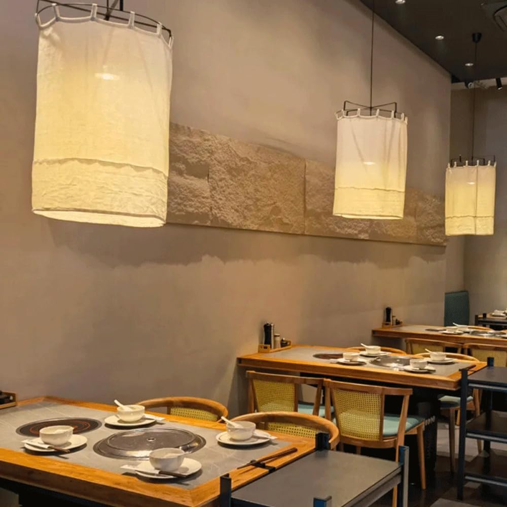 Audara Suspension simple en tissu de style européen faite à la main, lampe suspendue haut de gamme pour chambre à coucher, café, bar, restaurant, lustres, villa, fleuriste, vitrine, comptoir, luminaire décoratif (support de lampe E26)