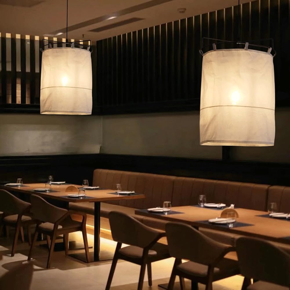 Audara Suspension simple en tissu de style européen faite à la main, lampe suspendue haut de gamme pour chambre à coucher, café, bar, restaurant, lustres, villa, fleuriste, vitrine, comptoir, luminaire décoratif (support de lampe E26)