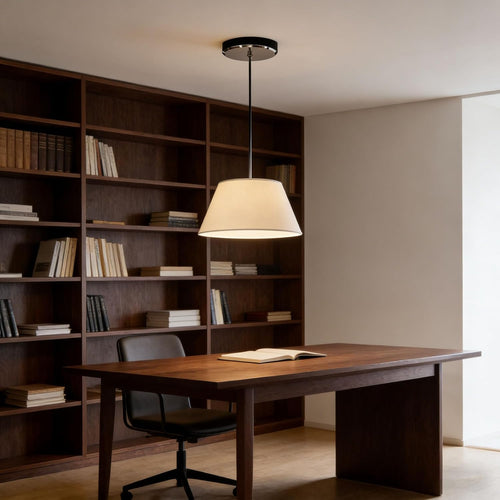 Audara Suspension Tambour en Tissu Blanc 20 po, Lustre LED en Tissu à Intensité Variable Trois Couleurs, Convient aux Chambres, Salons, Salles à Manger et Îlots de Cuisine